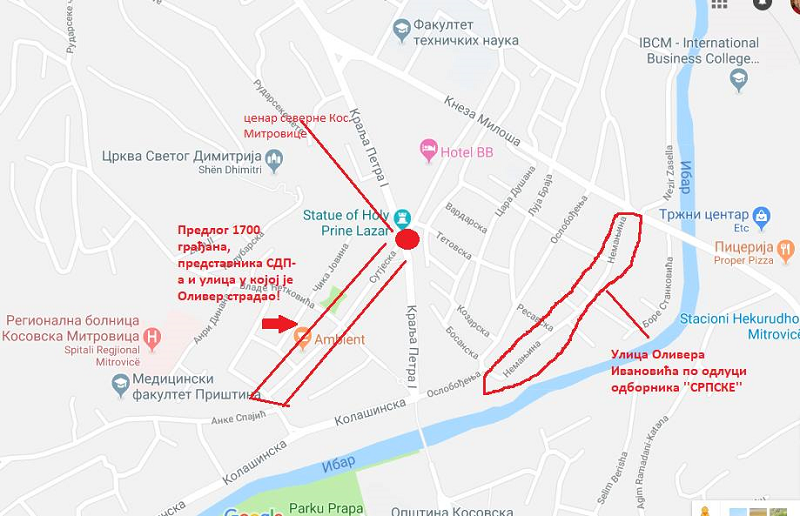 Oliver Ivanović dobio ulicu, ali ne onu koju je tražila porodica i inicijativa