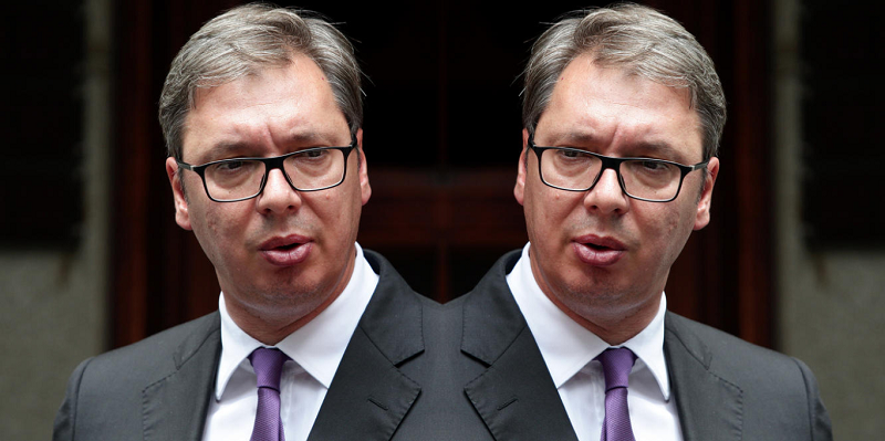 Posle unutrašnjeg dijaloga Onog i Ovog Vučića dadoše oglas u novine: "Izdajem Kosovo, veoma povoljno, može zamena za polovni ajfon, toster ili Evropsku uniju"