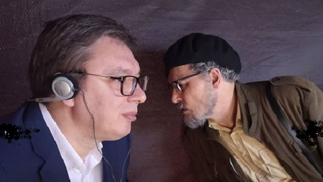 Vučić sa Džoni Depom na snimanju filma (FOTO)