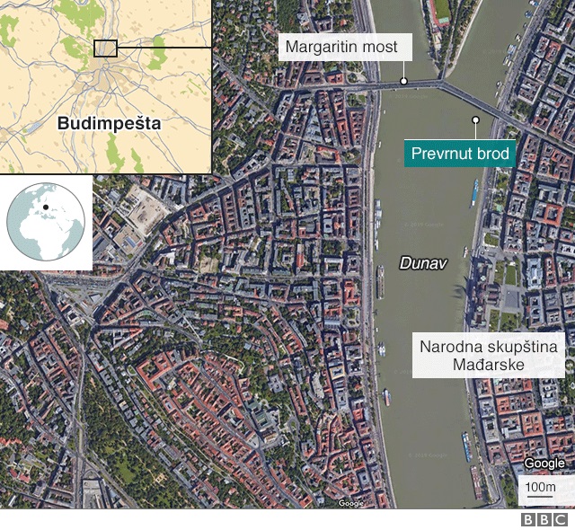 Mađarska: Sedam mrtvih u nesreći na Dunavu, potraga za nestalima i u Srbiji